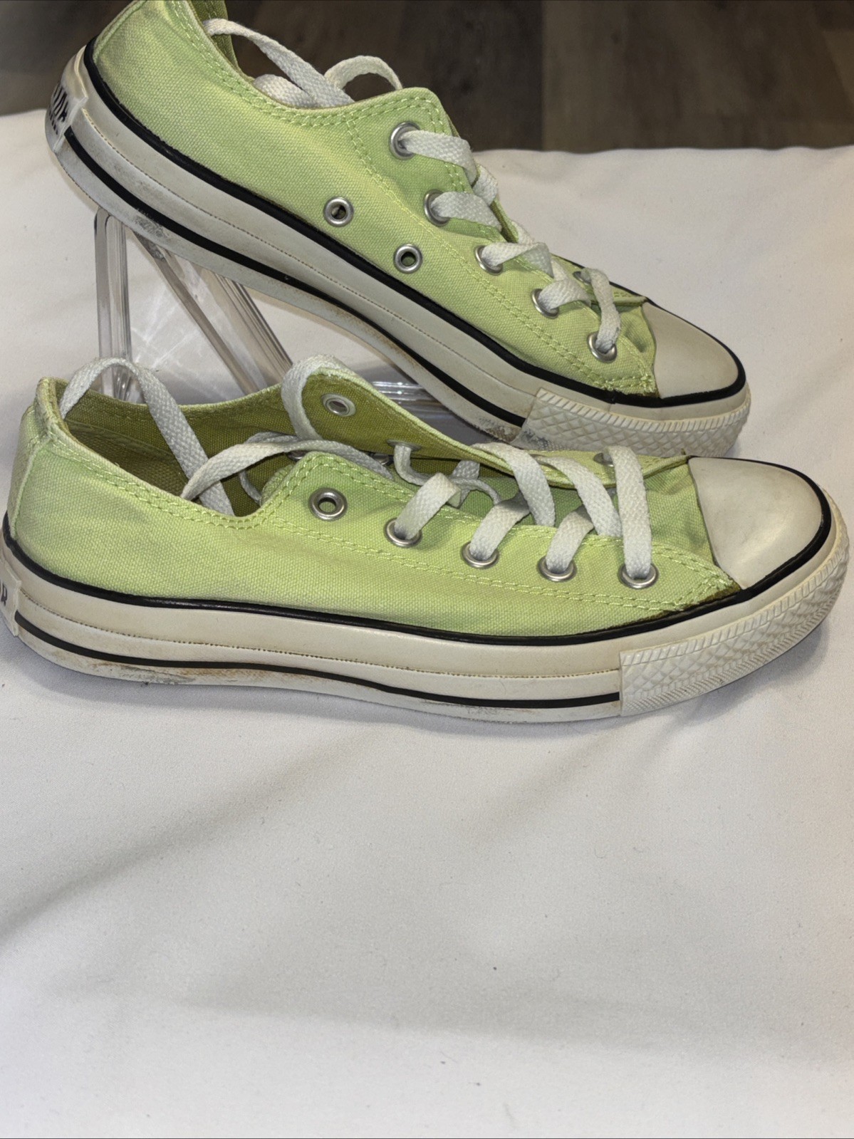 Converse All Star Low Top Green Canvas Sneakers Mens 4 Womens 6 OX