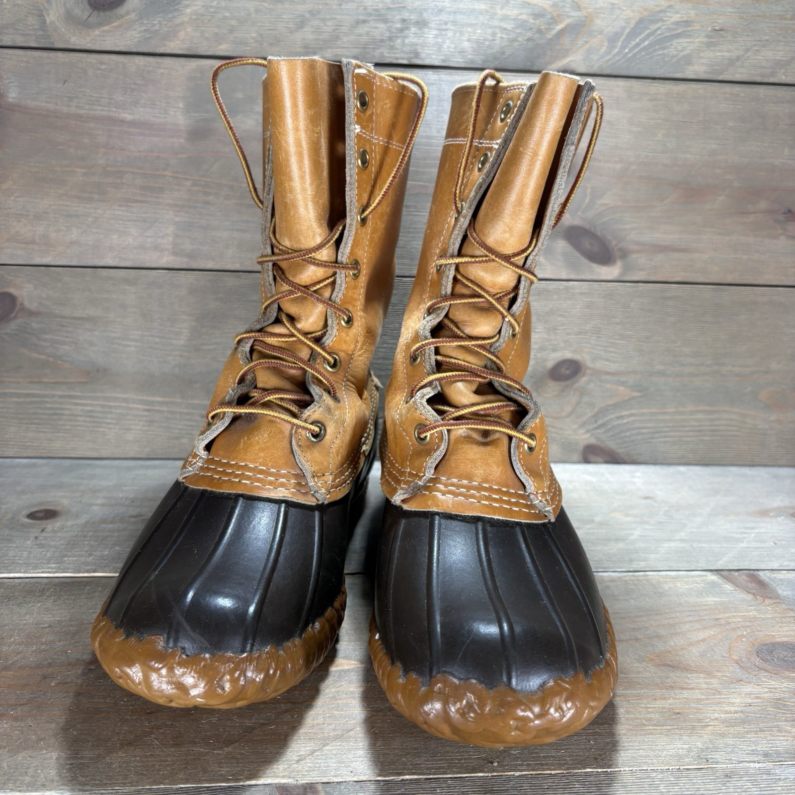 vintage Ll bean duck boots womens size 6 shoes brown leather waterproof hunting