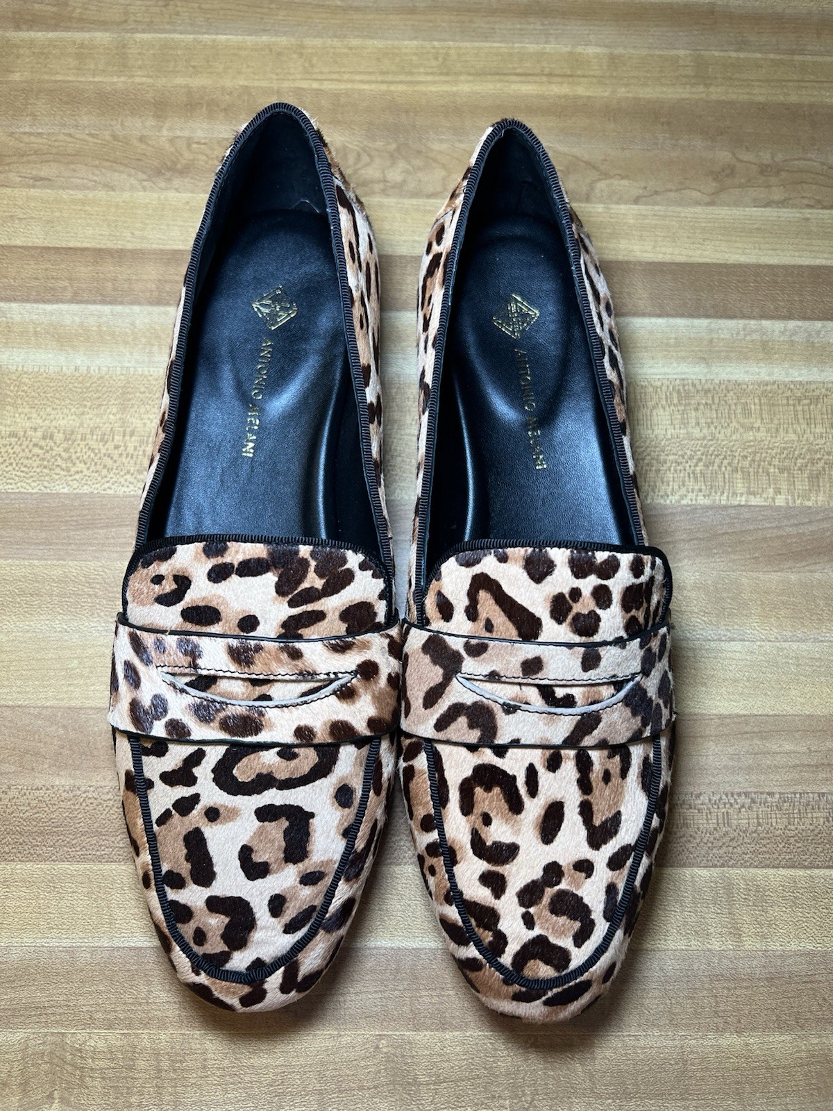 Antonio Melani Animal Print Loafer Real Fur Calf Hair Size 10 BRAND NEW No Box