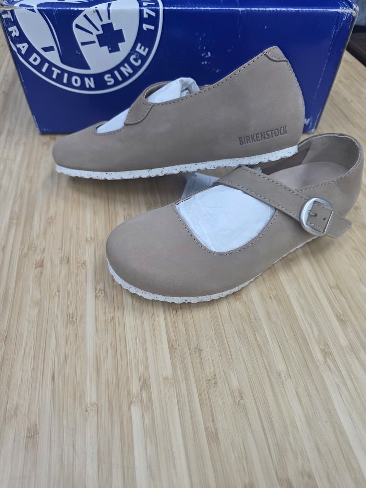 Birkenstock Womens Tracy Mary Jane, Sand Nubuck, Size 36 EU (5-5.5 M US Women)
