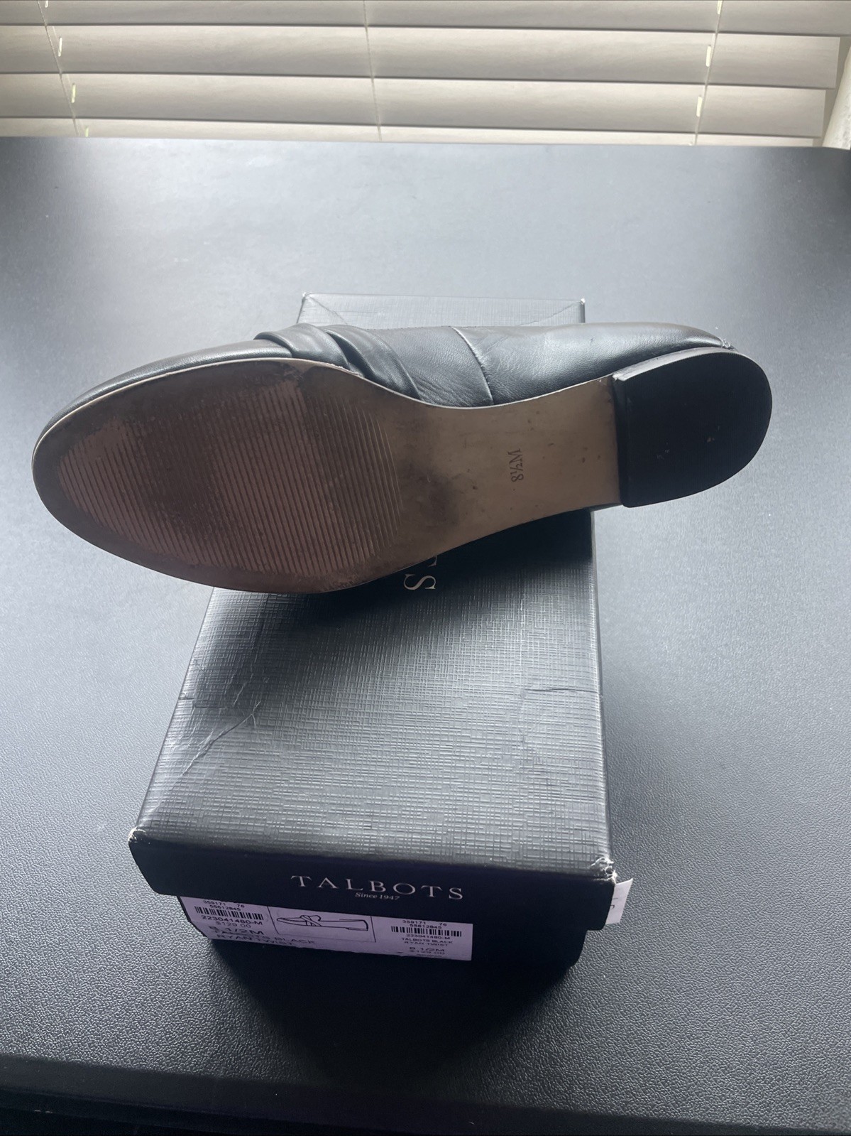 Talbots Black RYAN TWIST NAPPA Leather Twist Women’s Loafer