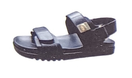 MySoft Platform Dad Sandals, Black Size 7 JDB-01 / BLACK PU NEW* Rare Item.
