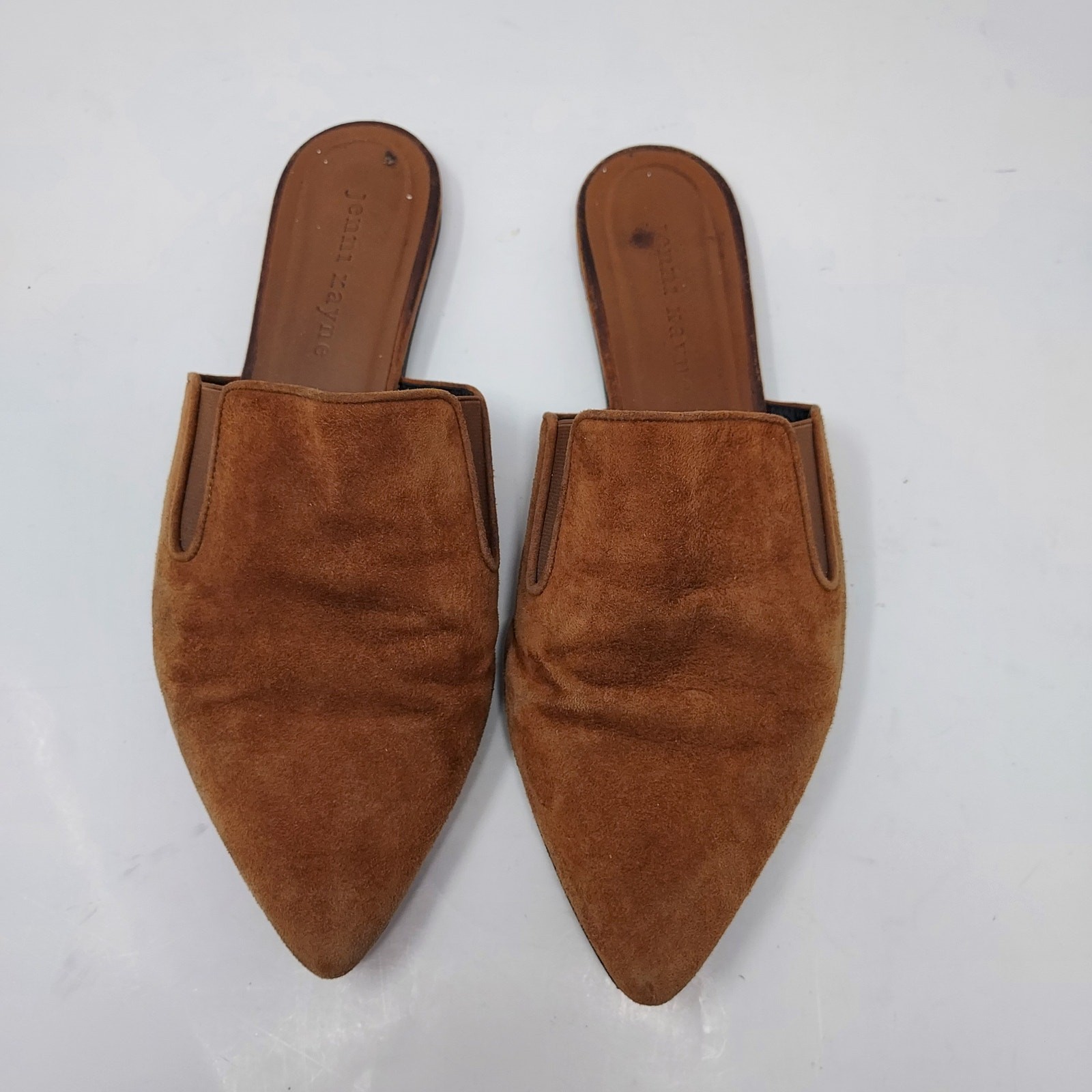 Jenni Kayne Brown Suede Mule Slides Pointy Toe Size 8 – FAIR