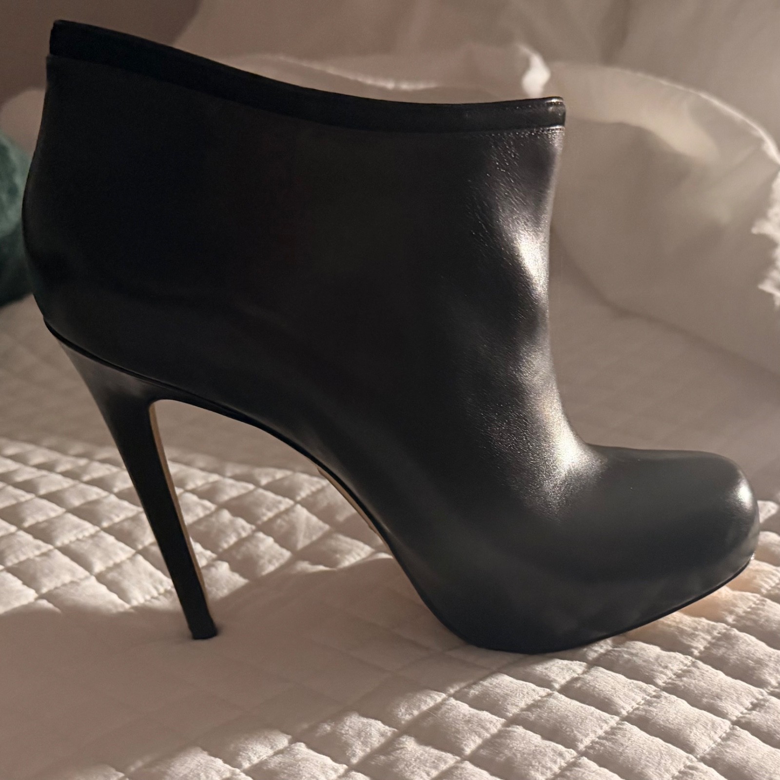 Alejandro Ingelmo Grace Boot Black Calfskin Leather Womens 11 New In Box Italy