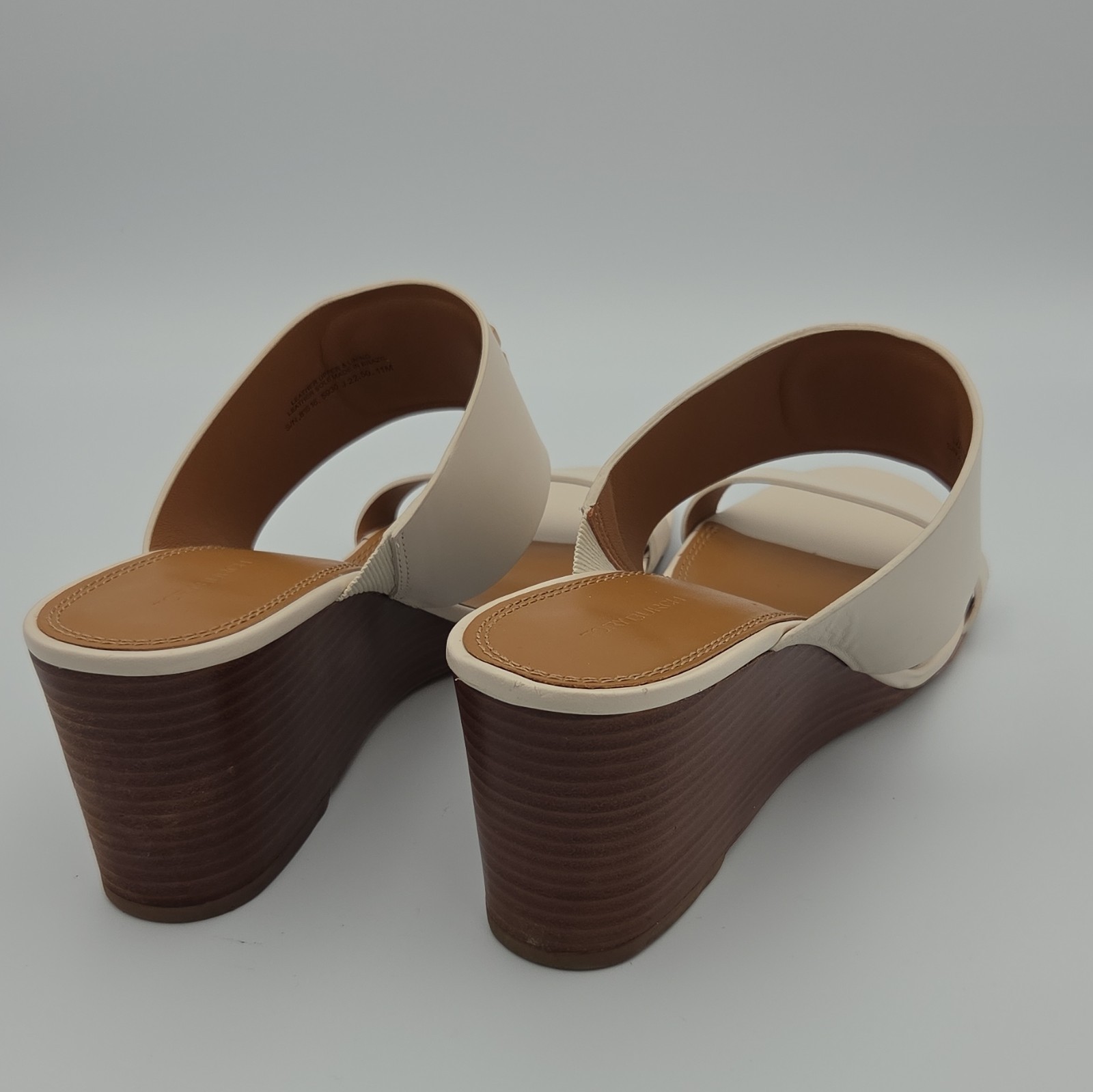 Tory Burch Ivory Leather Everly Wedge Comfort Women’s Size 11 M