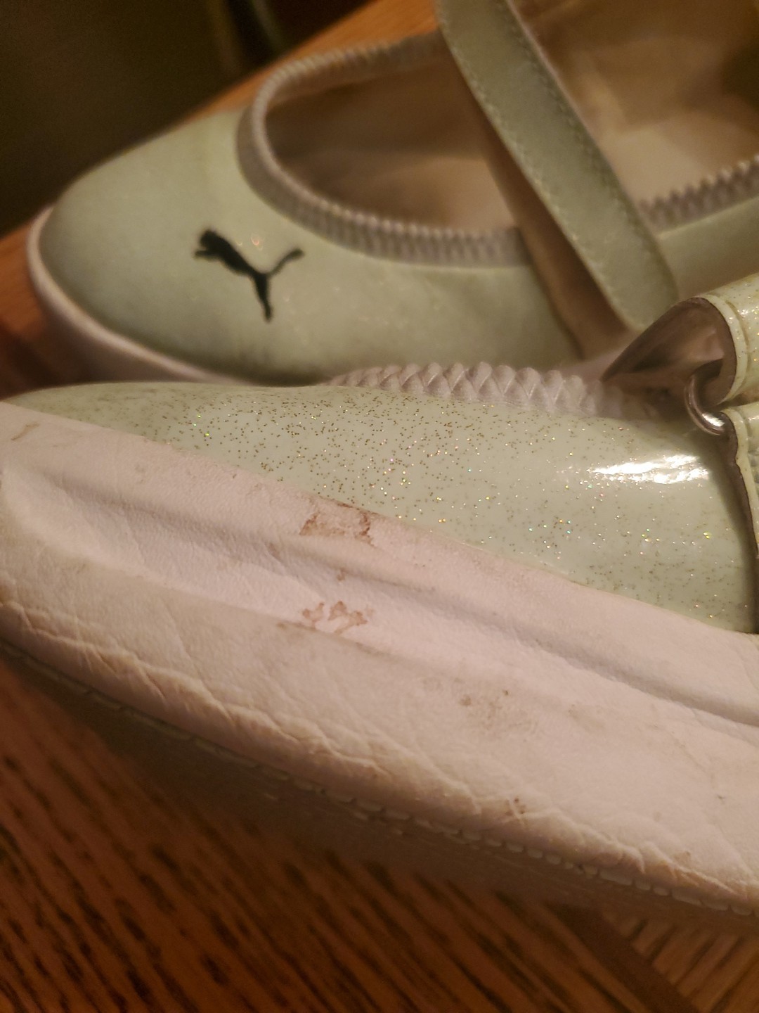 Womens Puma Strap Shoes Teal Size 4 1/2