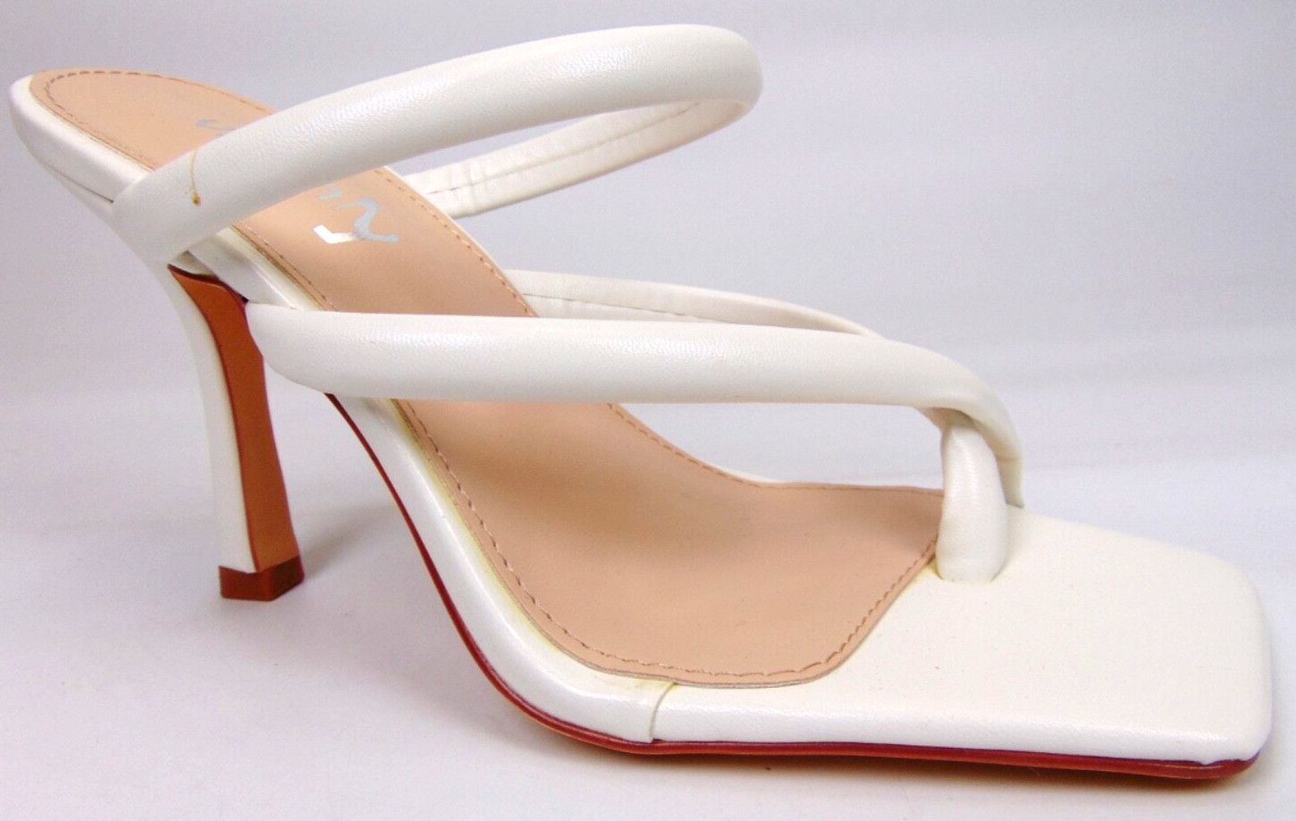 Viviany Heels Dress Womens Evening Strappy Sandals Size 7.0 M, White Square Toe
