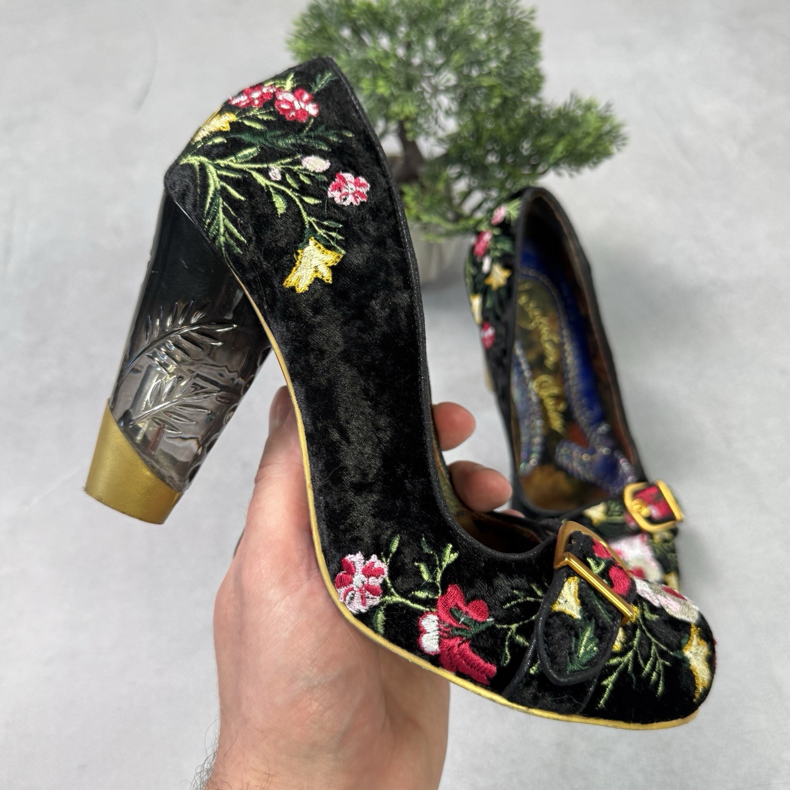 Irregular Choice Men Floral Heels Avant Garde Pumps Size 39 Us 9