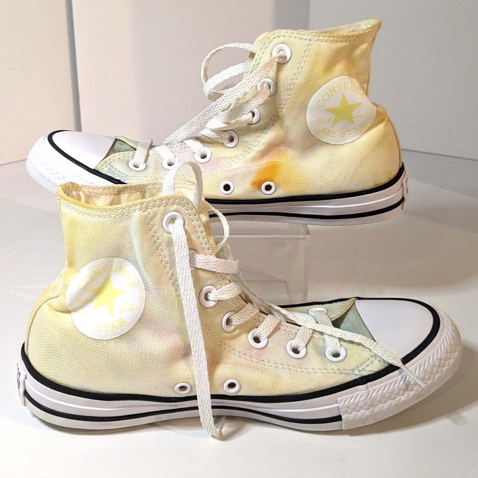 Converse Tie Dye High-Top Pastel Sunburst Light Sneakers Women Size 7, Mens Sz 5