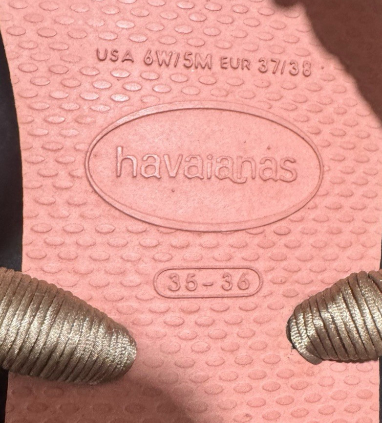 Havaianas Flip Flop size 6 BR 33-34 Pink Brazilian Flag New no tag