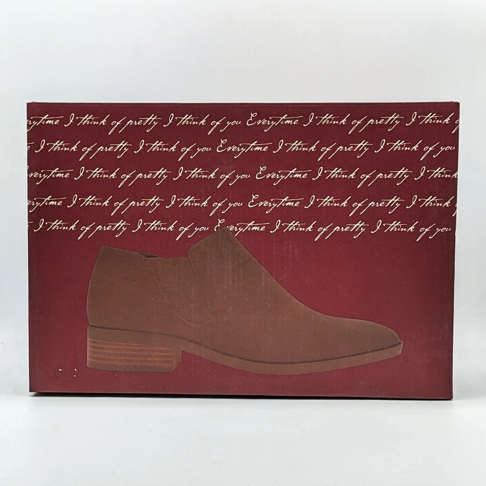 Kensie “Sammy” Faux Pebbled Leather w/ Block Heel & Side Zip Closure (Brown) NEW