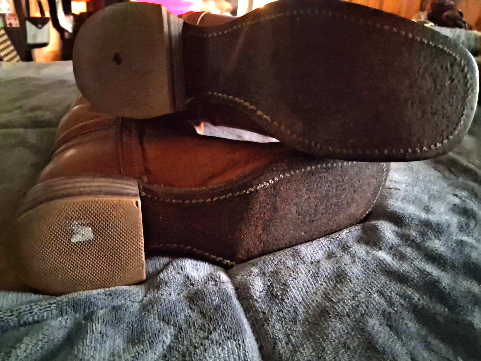 Wrangler 1970’s Western Cowboy Campus Leather Tan Brown Boots Women’s 8 M