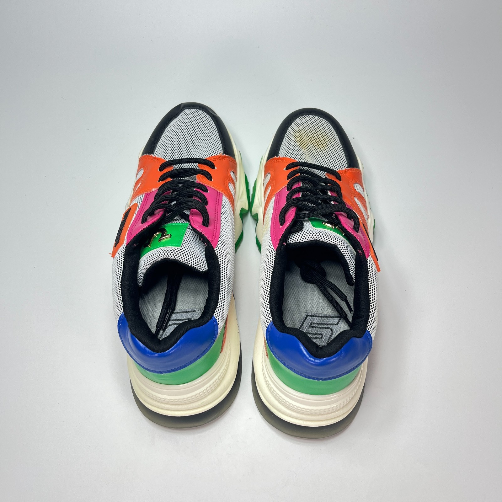 True Religion Green Orange Colorblock Sneakers Street Style Women’s Size 8.5