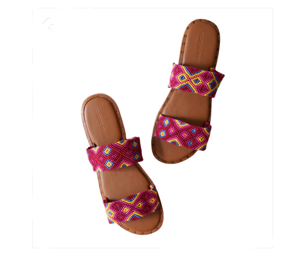 ECLECTIC ARRAY Hasen Woven Bands Mai Tai Sandals Size US 8/EURO 38