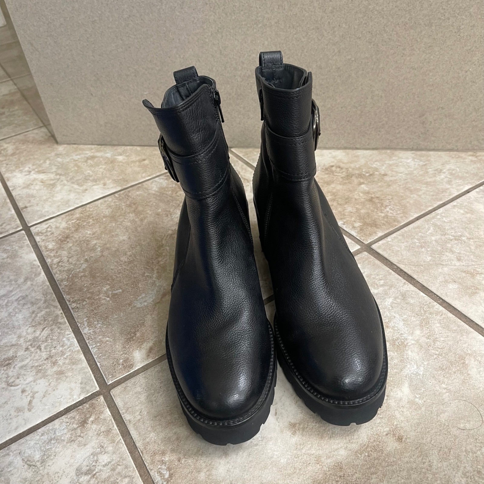 Paul Green Dynamic Buckled Boots Austria Size7 USA 9.5 wore 1x boots leather
