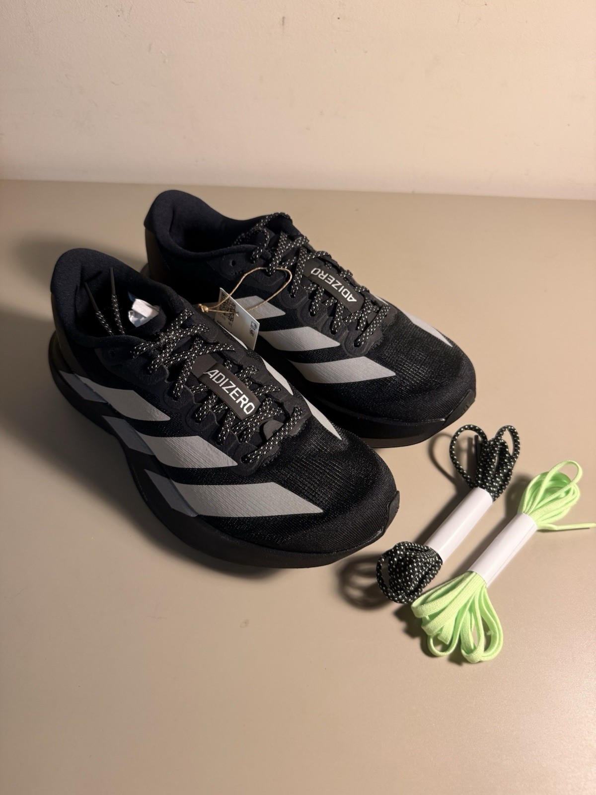 Adidas Adizero Evo SL J Running Shoes 4Y Womens 5.5 Black KK3653 New Box