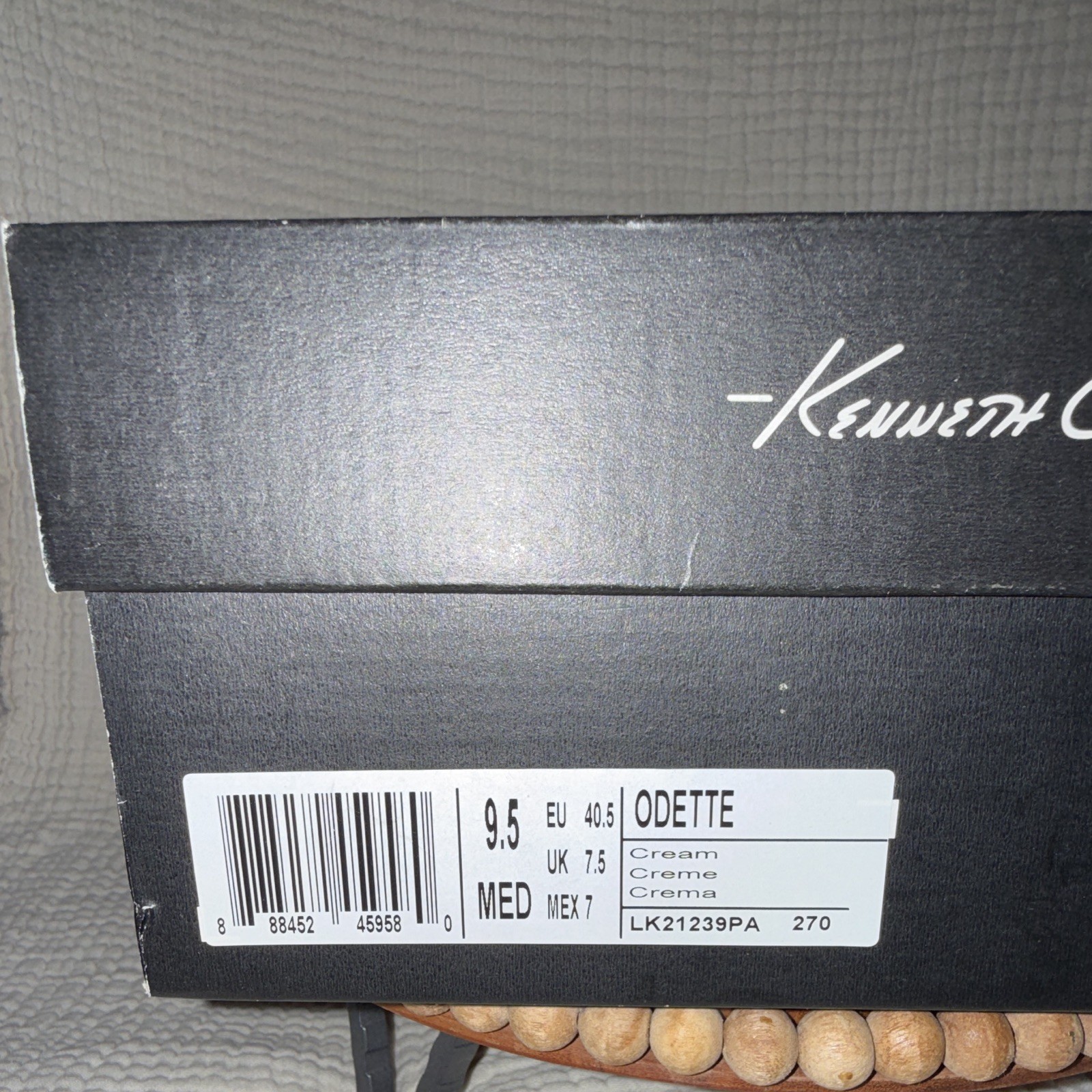 Kenneth Cole Cream Suede Wedge Espadrille Sandals Ankle Strap Buckle 9.5M