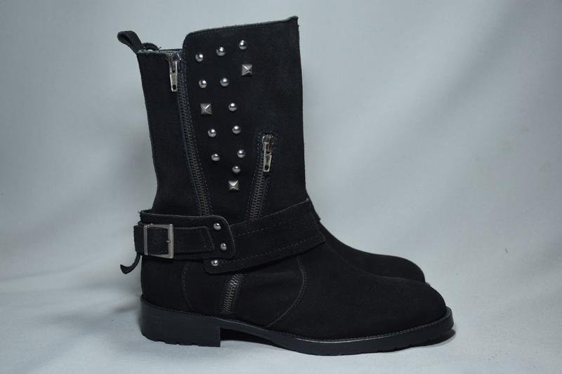 women navy boot boots black suede 37