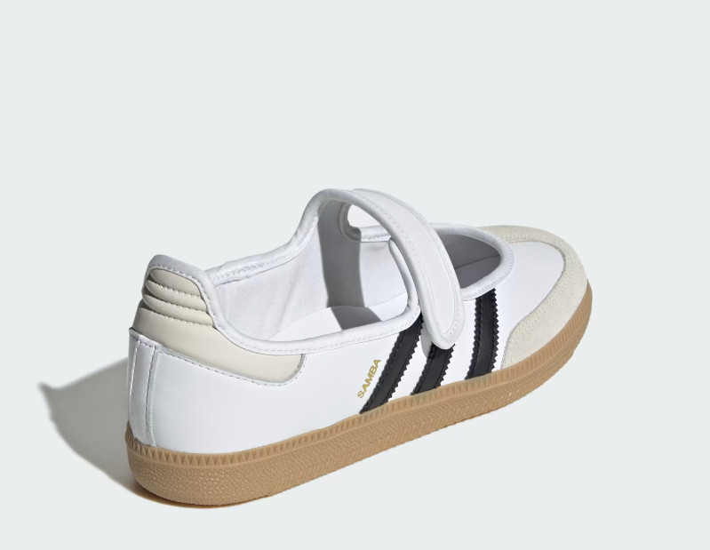 Adidas Women’s Samba Jane W, Style# JR1402, Size 6, Color White/Alumina/Black