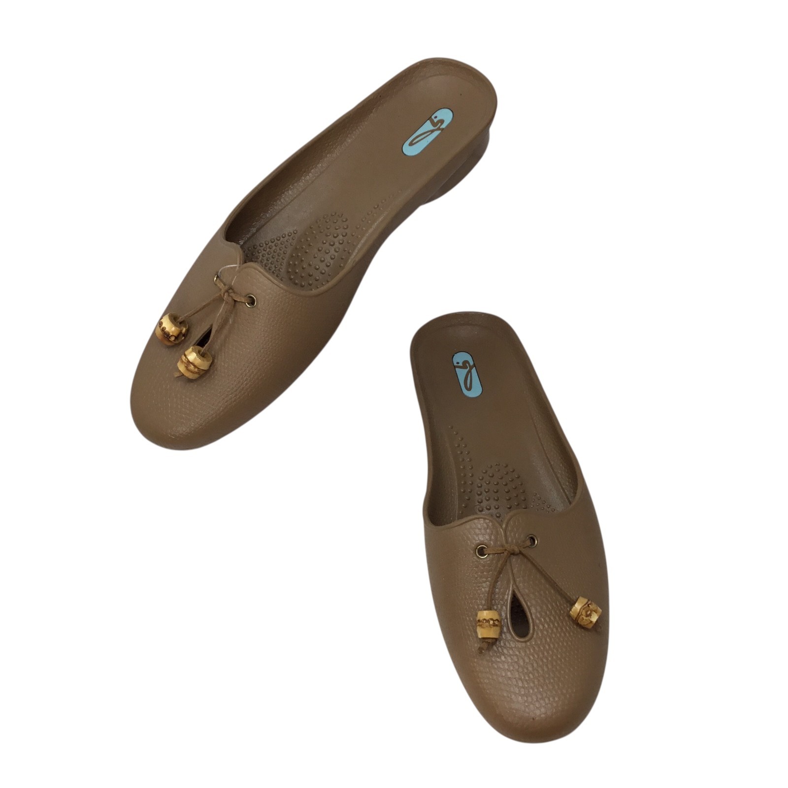 Oka-B Gabby Slip On Mules NWOT Hot Chocolate Bamboo Tassels Large (10-11)