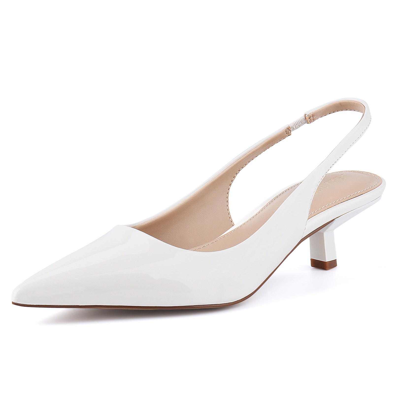 Chic Slingback Kitten Heels Pointed Toe 1.9 inch Wedding Party Dress Pumps
