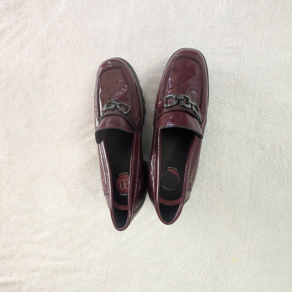 Pepe Menargues Burgundy Patent Leather Loafers – US 9.5