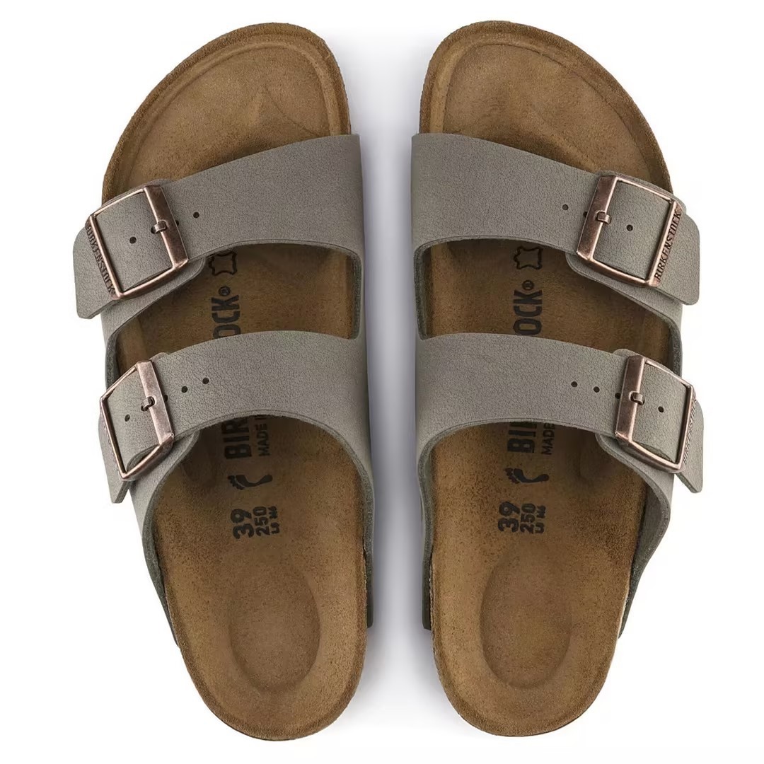 Birkenstock Arizona Stone Mocha Birko-Flor Comfort Sandals EU37-45