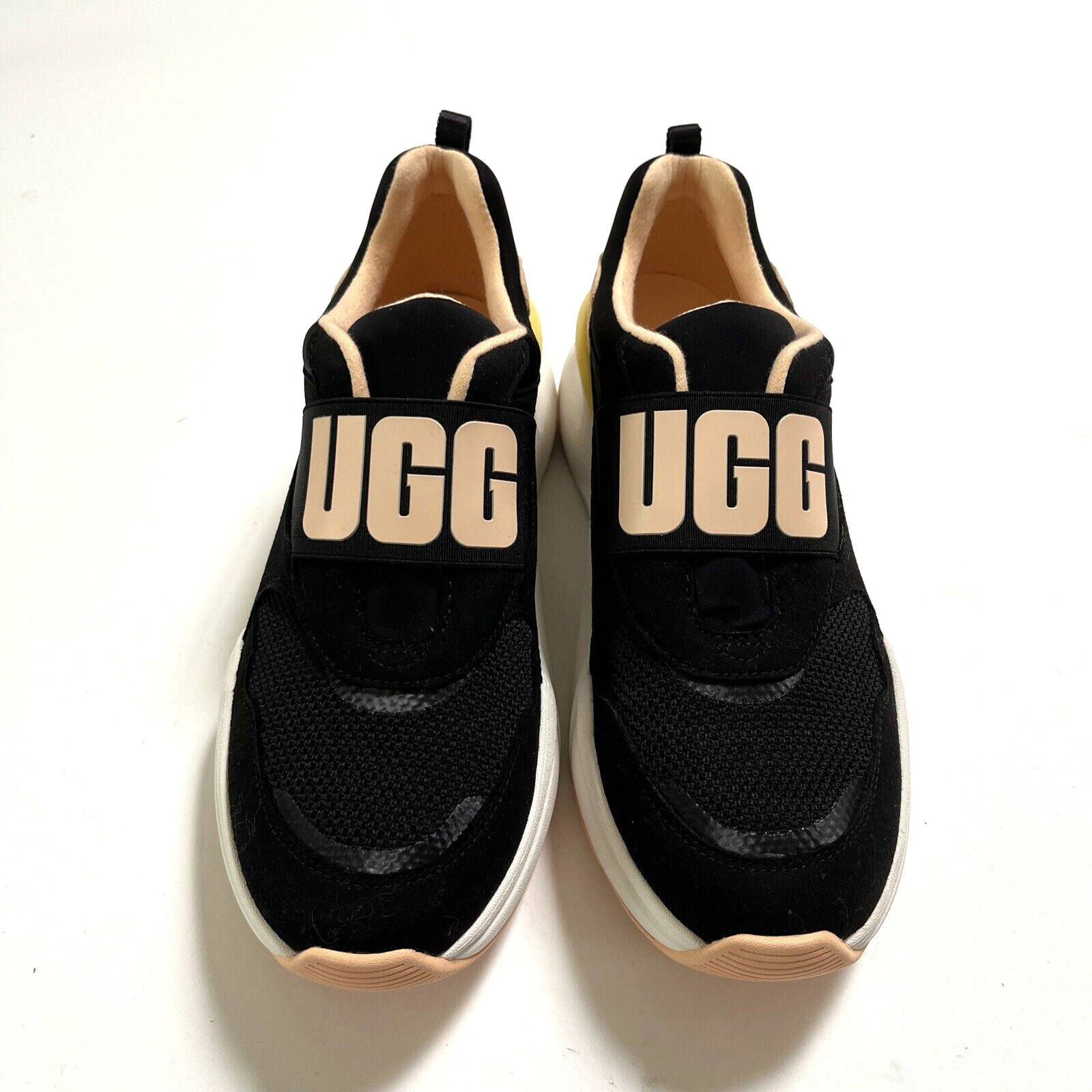 NWOB UGG LA Flex Fashion Sneakers – Black / Yellow – Size 8 Mesh Textile Urban
