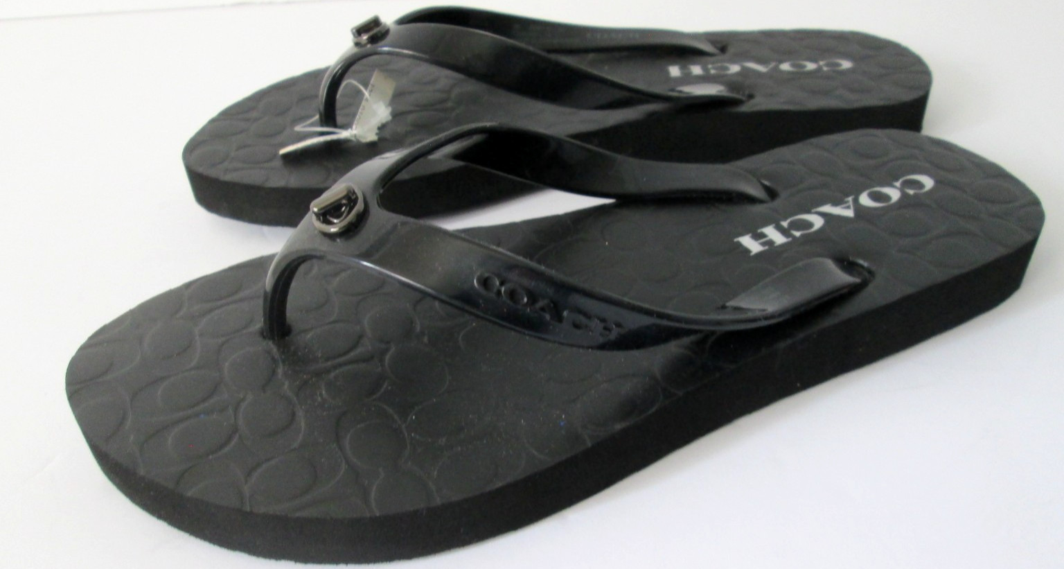 NEW Coach Abbigail Black Flip Flop Sandals Women’s EU 35/US Size 5