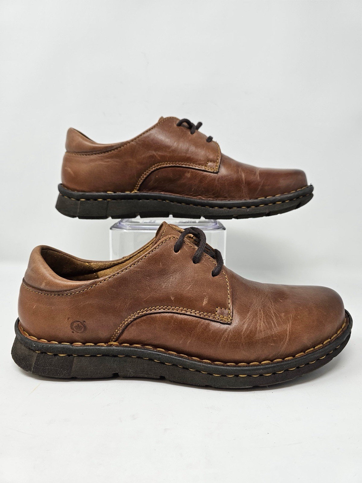 Born Handcrafted Brown Lace Up Leather Cushioned Casual Ravine Oxford Shoes
