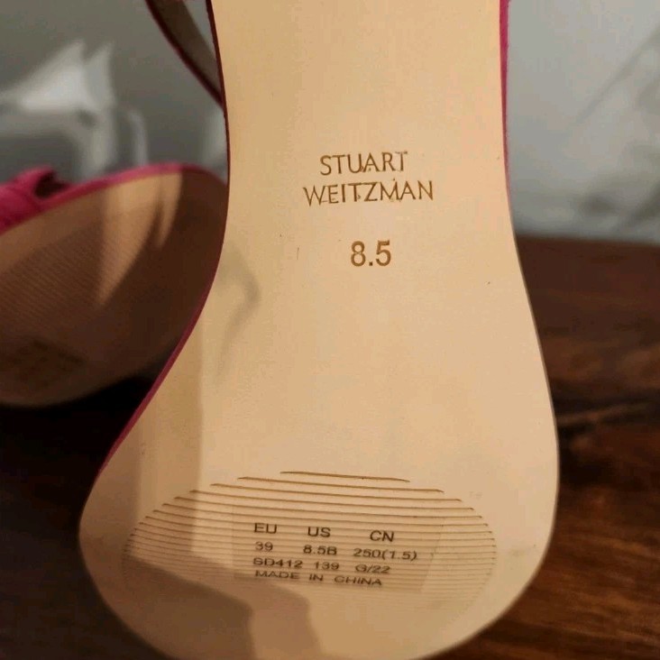 Stuart Weitzman Women’s Dancer Twistie 100 Suede Sandals Size 8.5