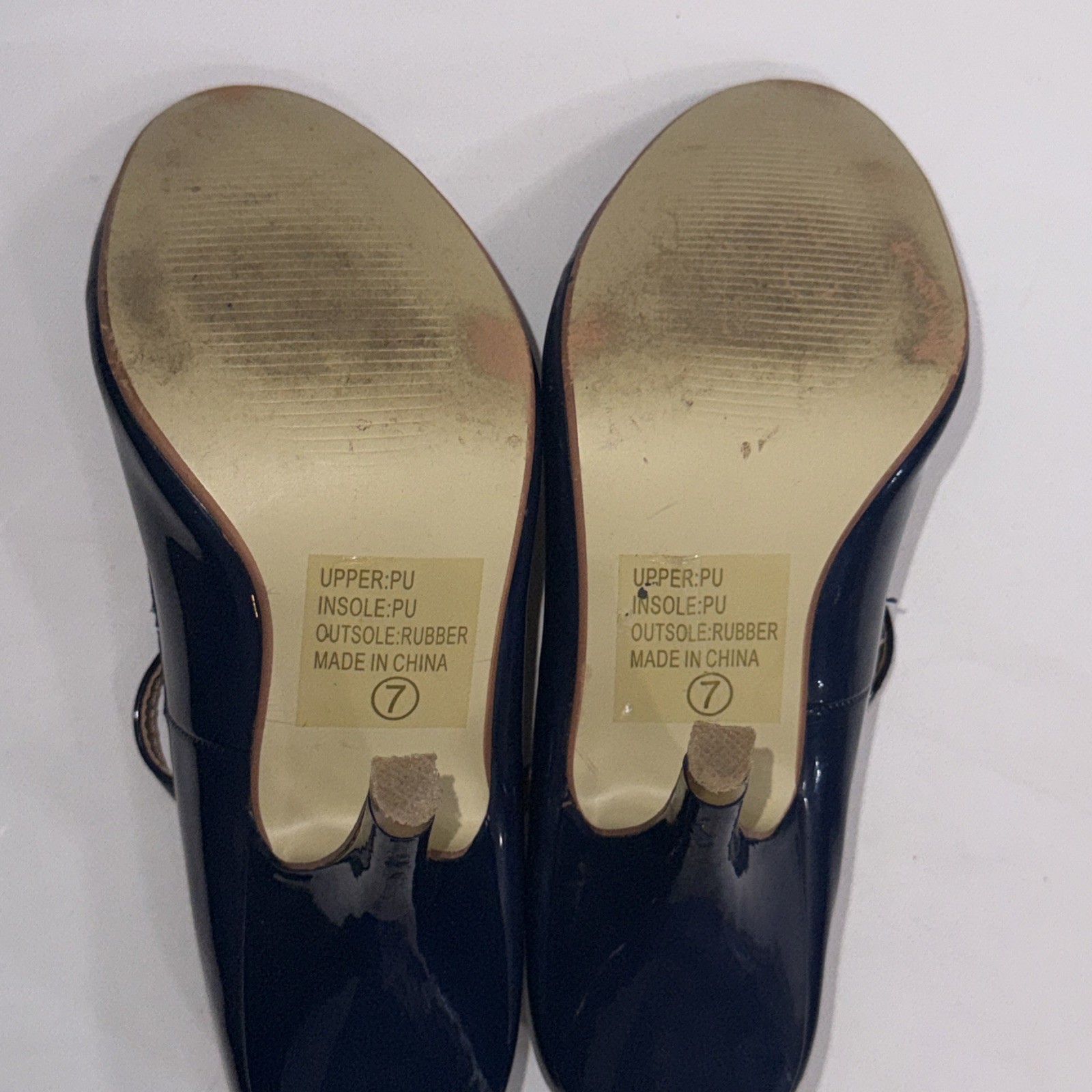 Journee Collection Old Money Business Casual Formal T Strap Stiletto Blue Pumps