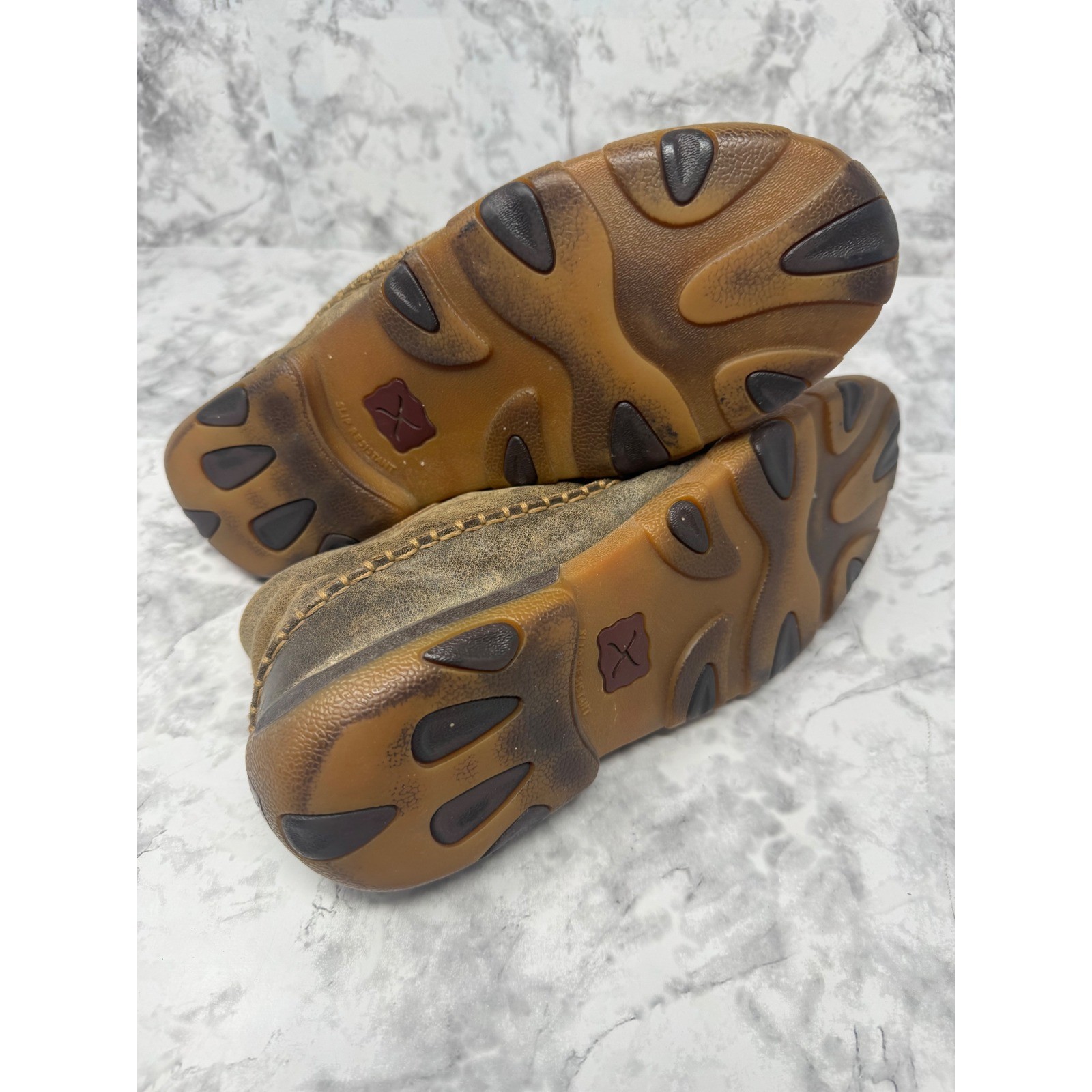 Twisted X Womens Driving Moc Chukka Boots Brown Leather Aztec Serape WDM0096
