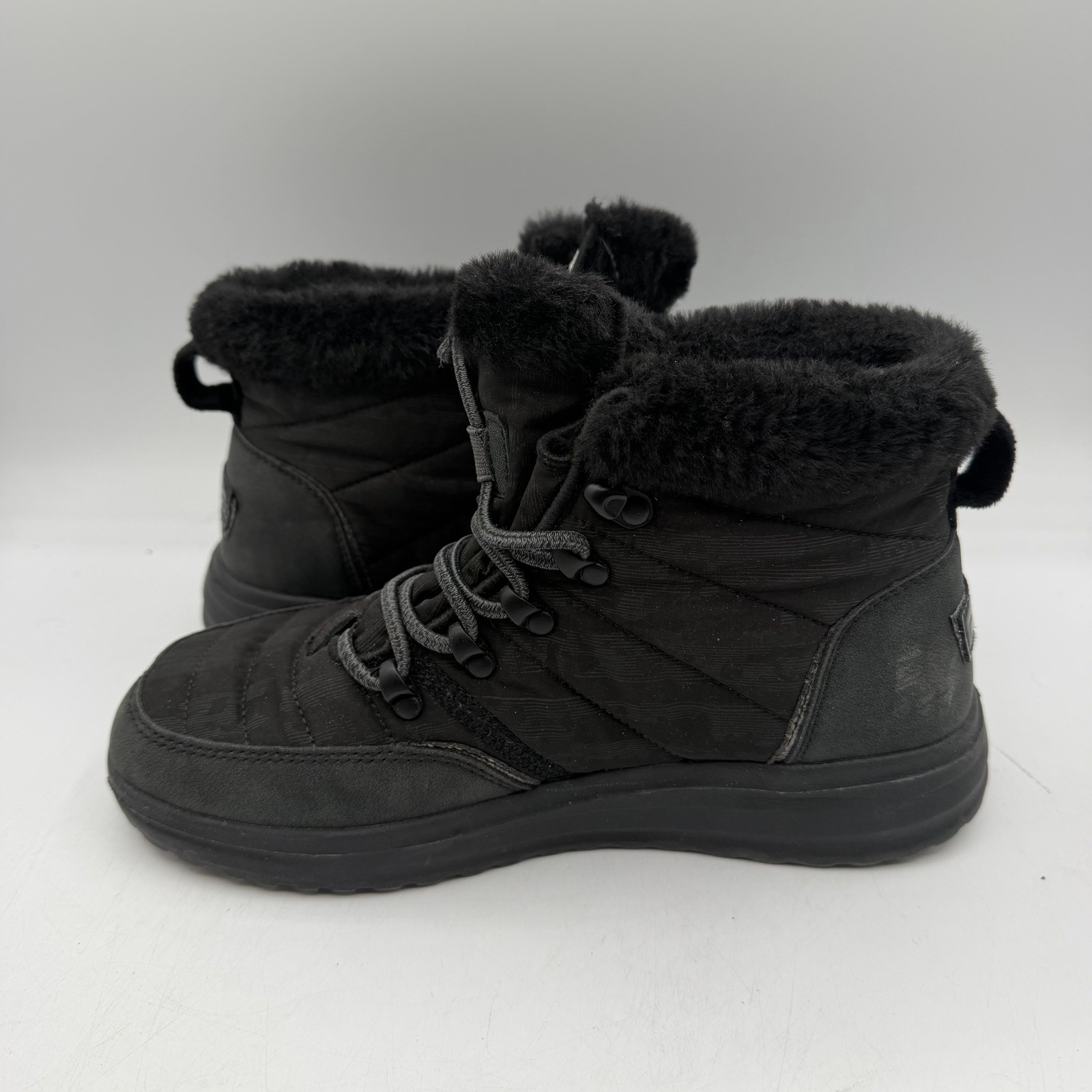 Hey Dude Brandy Boots Womens Sz 7 Black Pull On Lined Ankle Booties