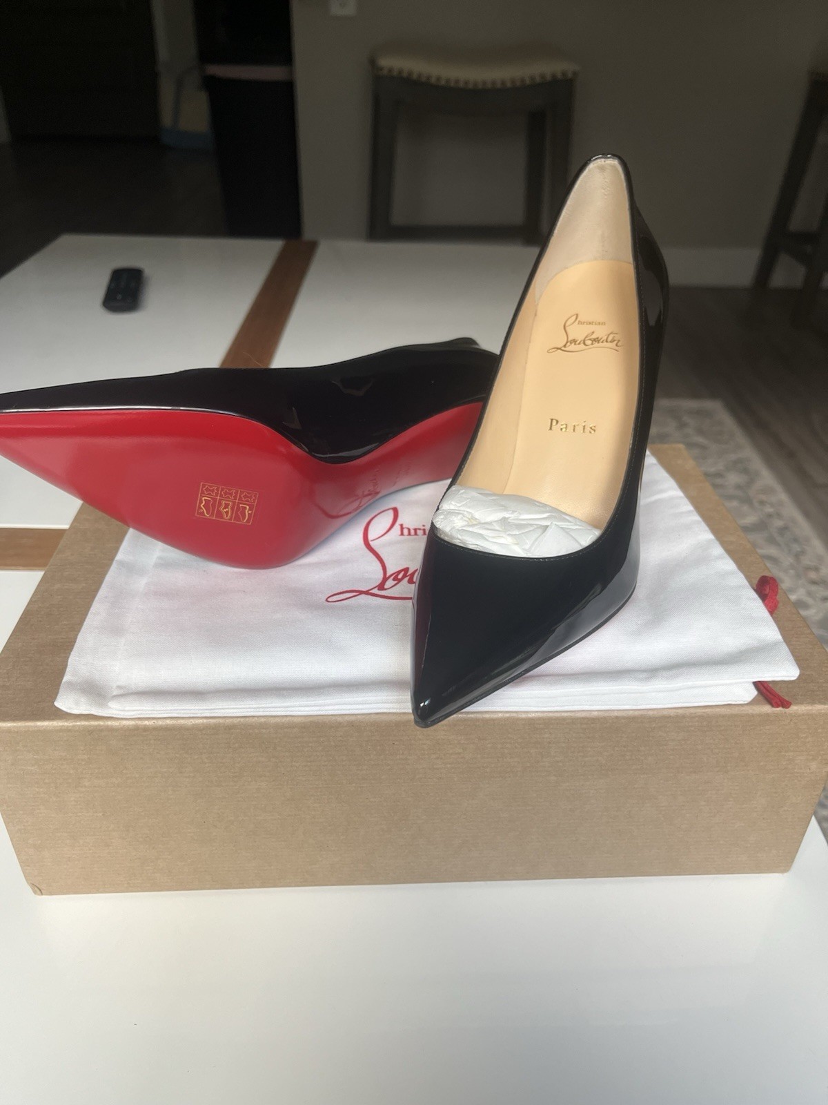 Christian Louboutin So Kate Pointed Toe Pump Black, Size 8.5US 38.5EU