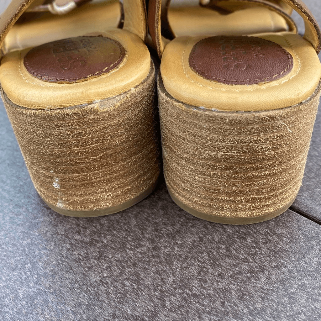Sperry Vivianne Lia leather sandals size 8 womens gladiator style brown chunky w