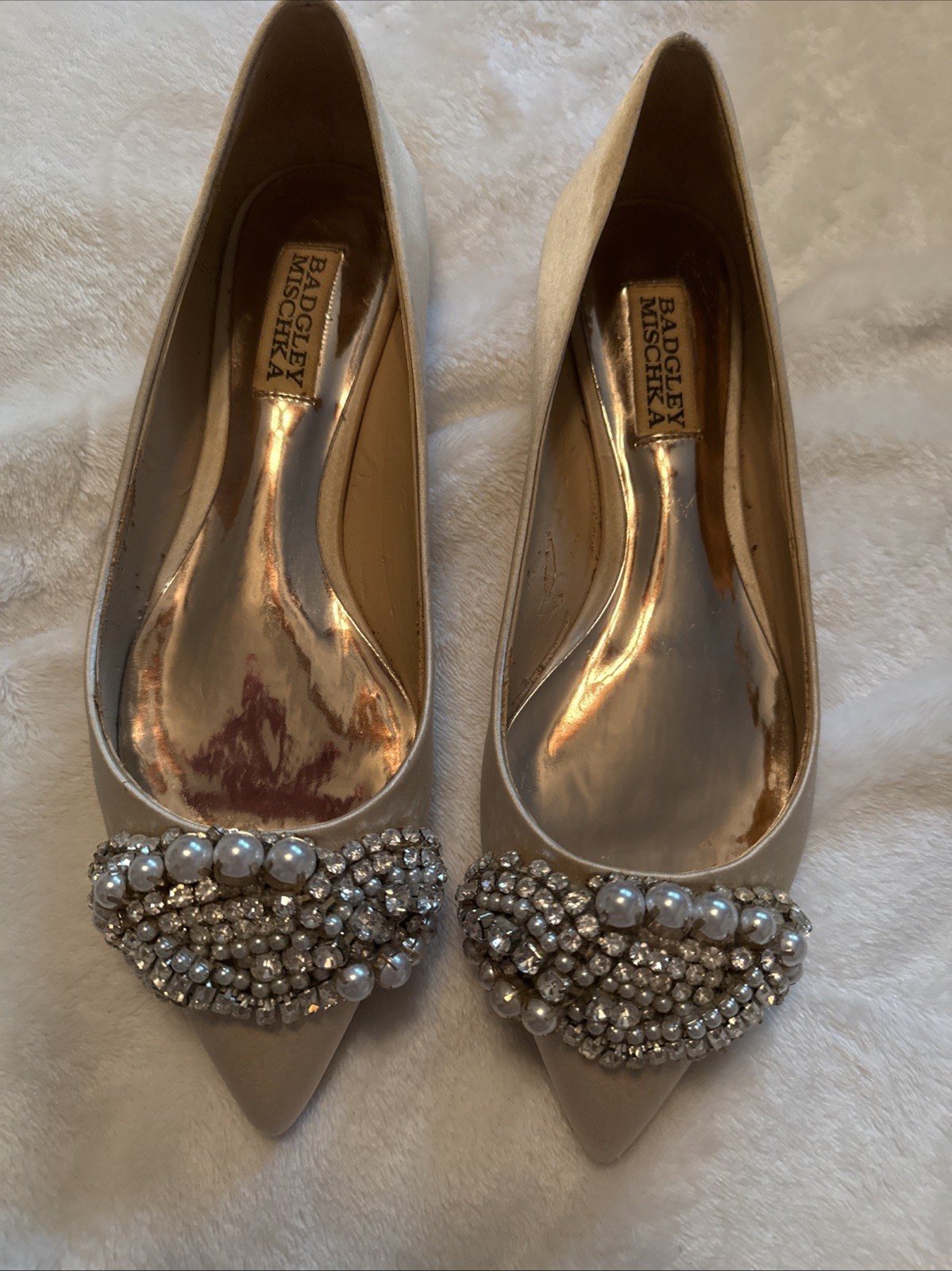 Badgley Mischka Bambi Pointed Toe Sling Back Flats Size 6.5