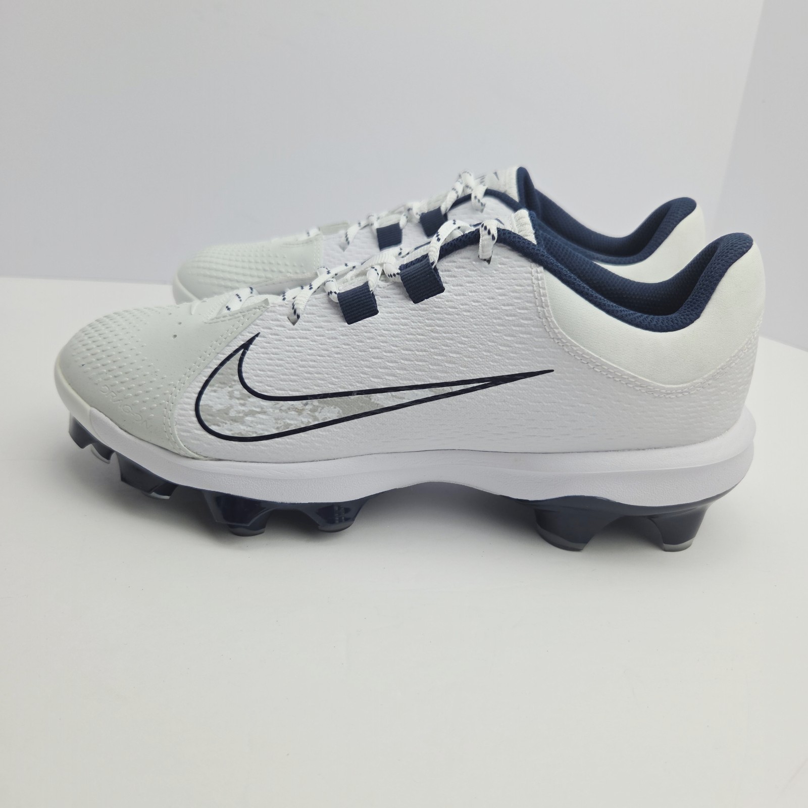 Nike Hyperdiamond4 Pro MCS Womens 10 Low Top Softball Cleats Navy White Athletic