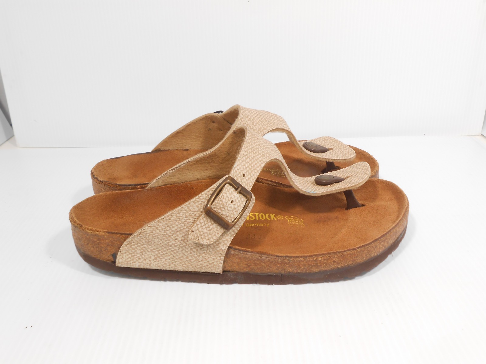 Birkenstock Papillio Thong Sandals Beige. Gizeh. Sz: 40. 260 L9 M7 Germany