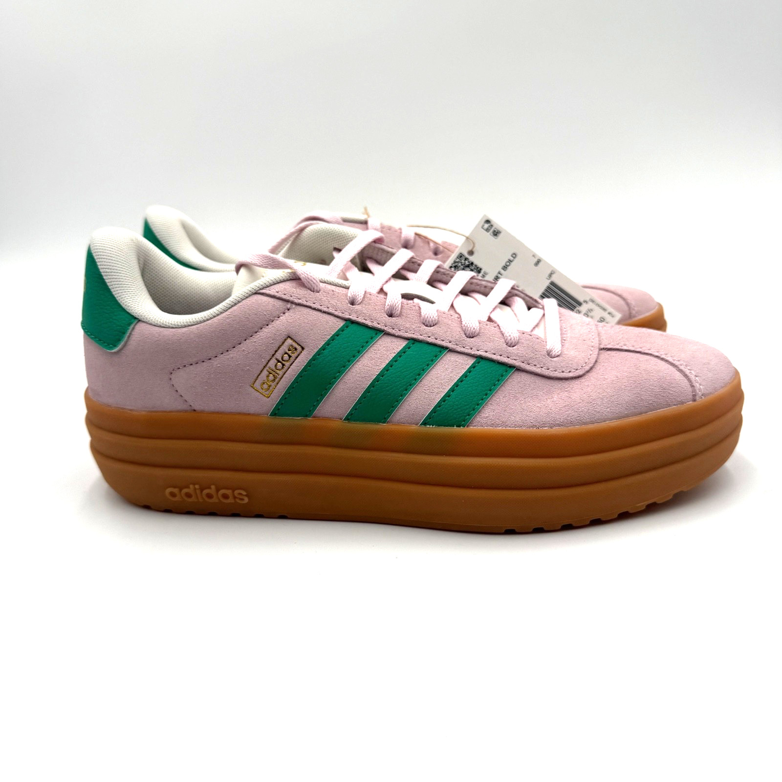 Adidas Women’s Size 8 VL Court Bold Clear Pink Green Platform Sneaker NEW JP6916
