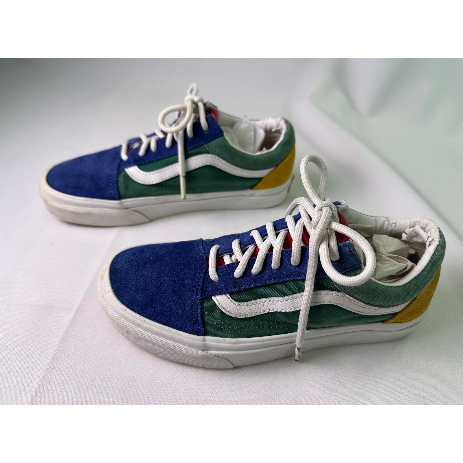Vans Old Skool Yacht Club Multicolor Skate Shoe Men 5 Women 6.5 Colorblock Suede