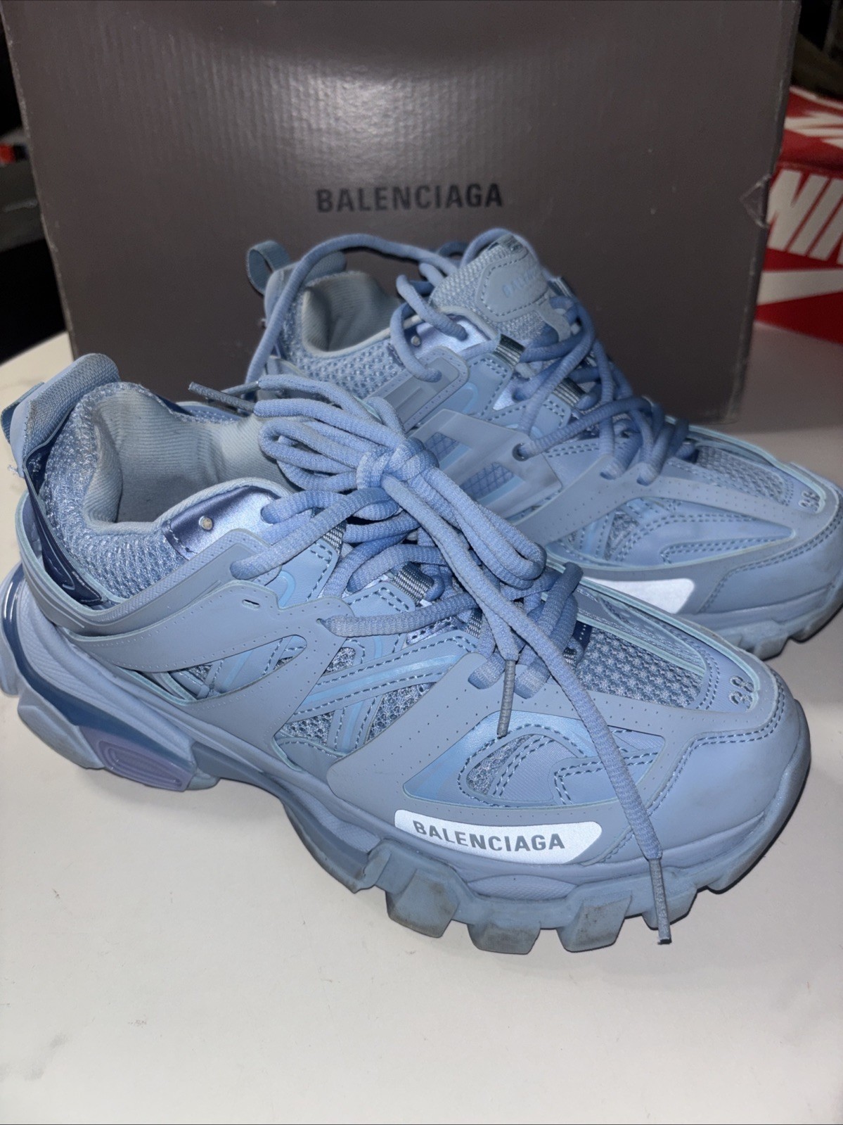 Balenciaga Sky Blue Track Sneakers Size 5 G2U