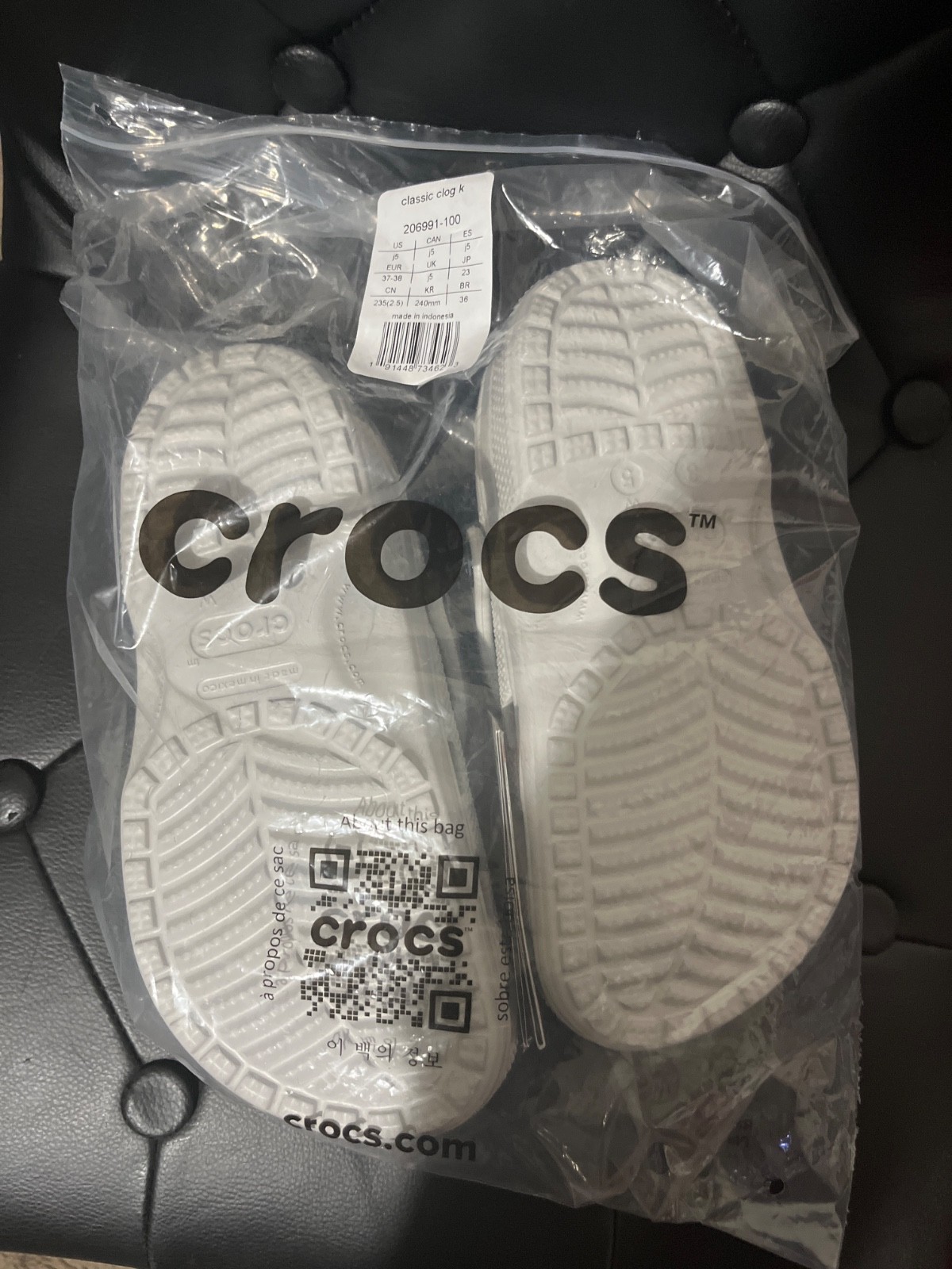 Gray Classic Women Crocs Size 5