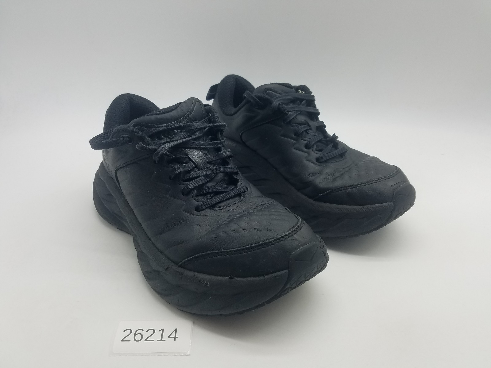 Hoka One One Bondi SR Women’s Size 8 Slip Resistant Shoes Black Leather