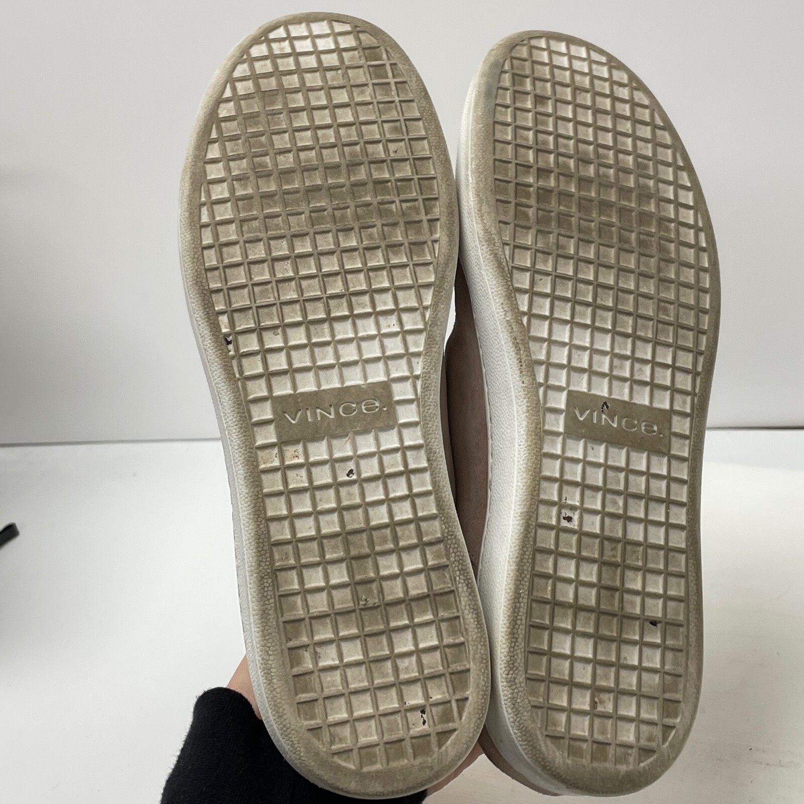 Vince Suede Slip On Sneakers Womens 7 Flat Open Back Round Toe Light Pink