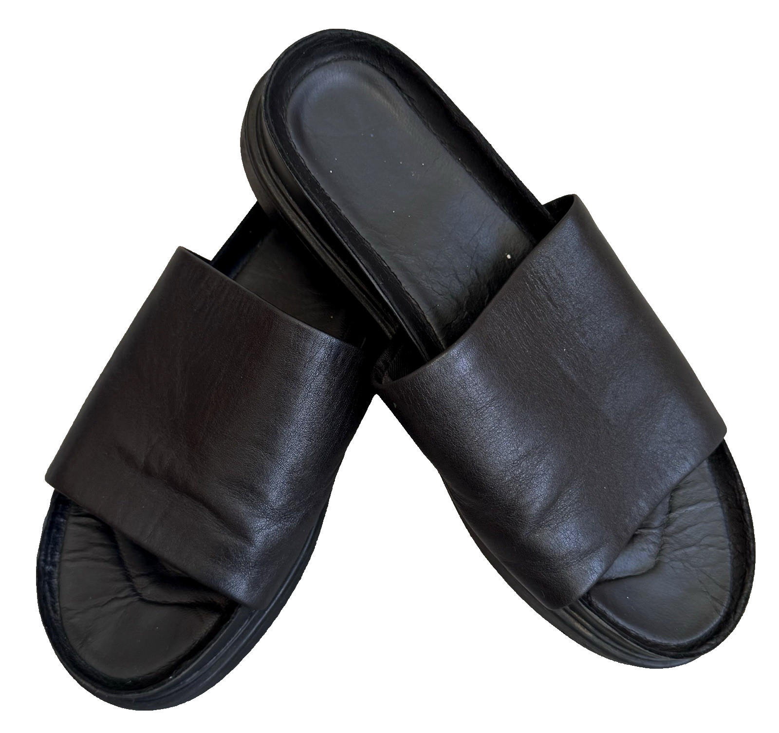 Vagabond Shoemakers Women US 7 Erin Leather Slide Sandal Black EU37 Slipper Shoe