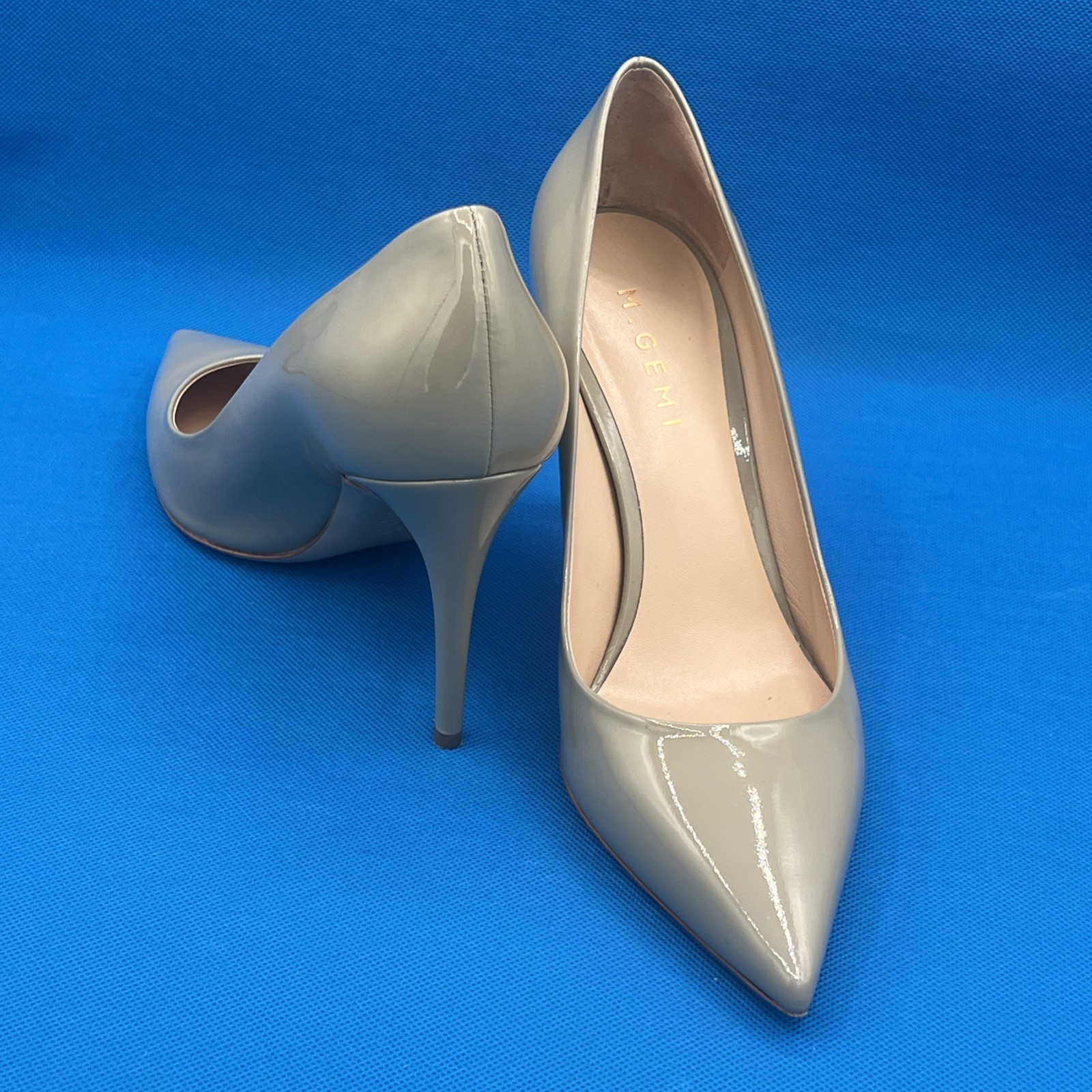 M. Gemi Women’s SIZE 39/US 8.5 beige Leather smooth glossy Heels