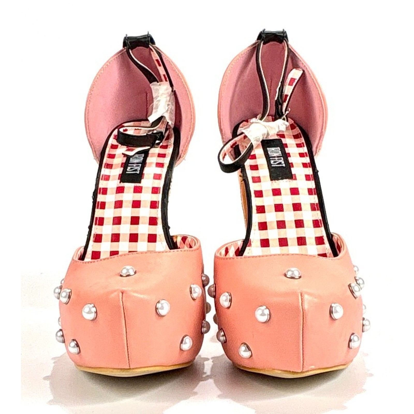 IRON FIST Pink Pearl Studded Platform Heels Womens US 8 ICE CREAM High Heel Shoe