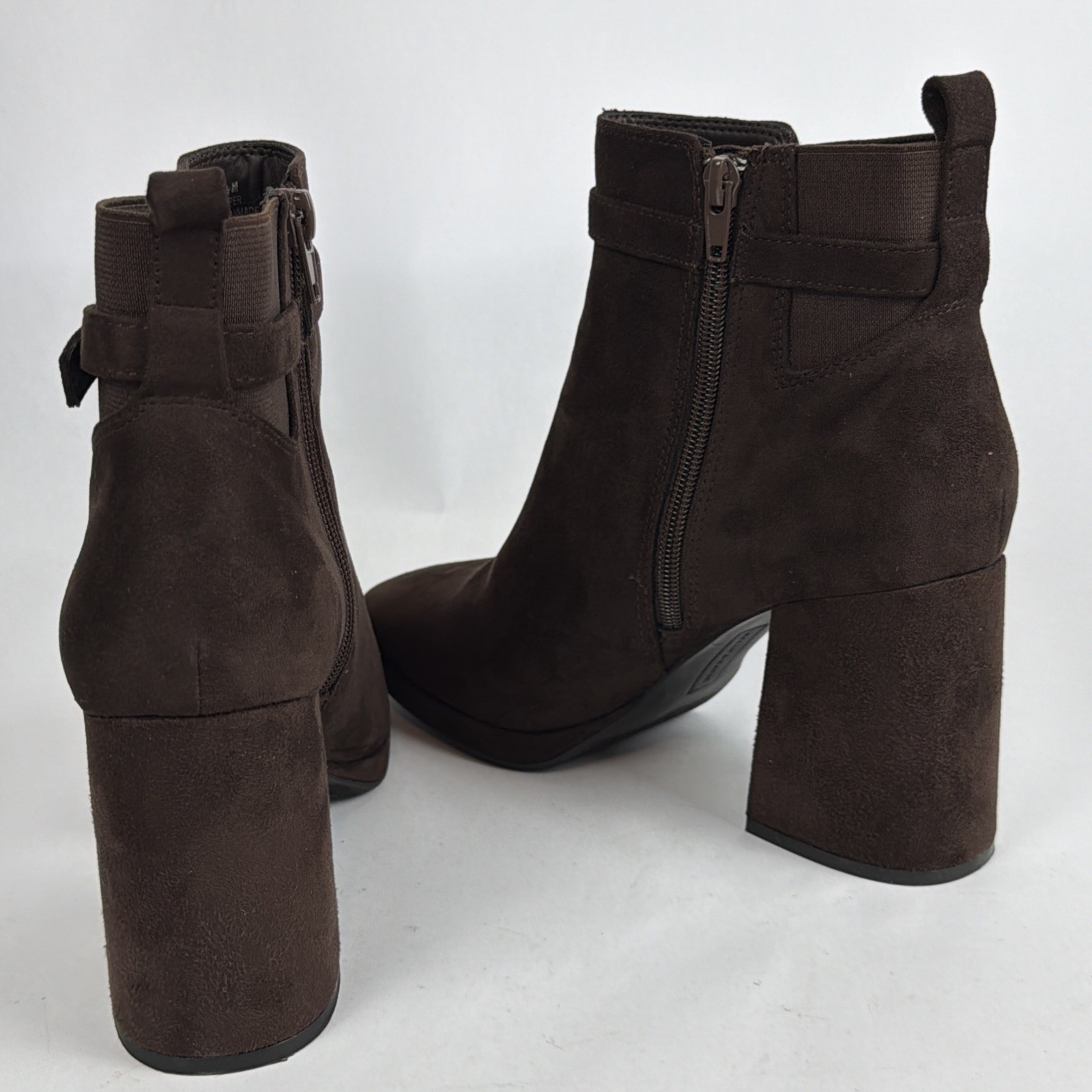 Kelly & Katie Gavan Earthy Micro Brown 3.5in Heeled Lace-up Bootie Womens 8.5M