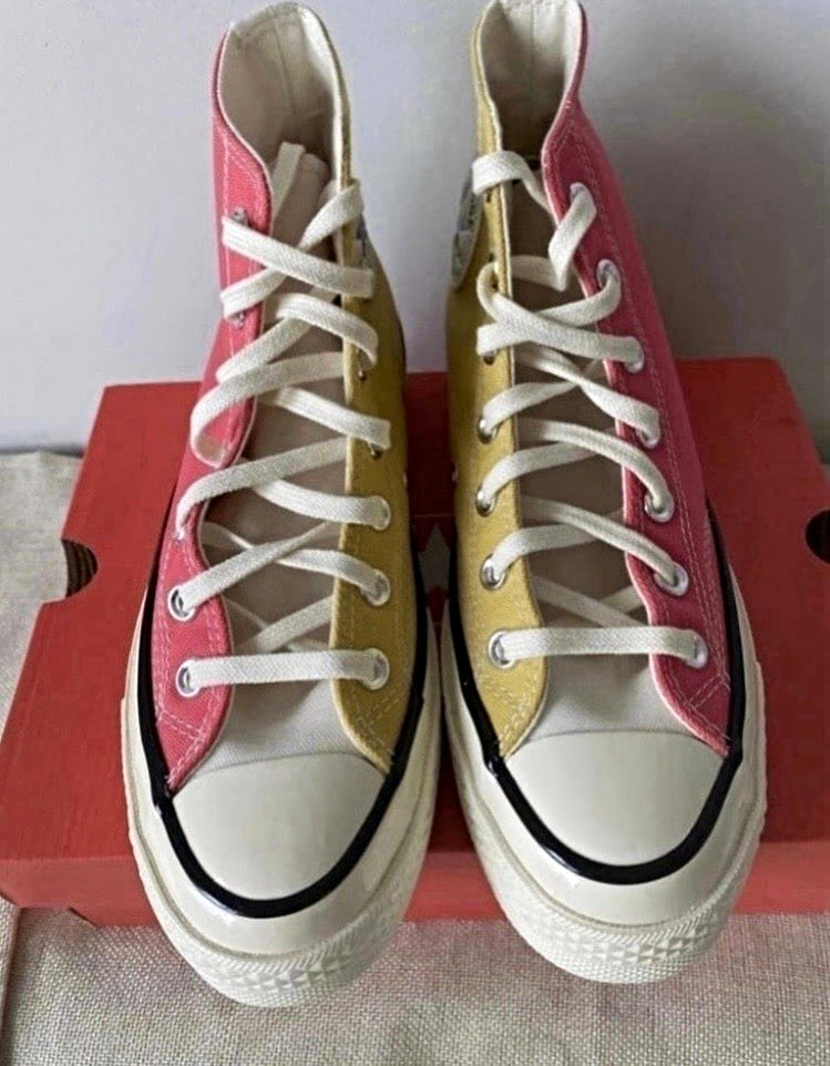 Converse Chuck 70 Hi High Top Colorblock Pink/Yellow Sneaker 171660C